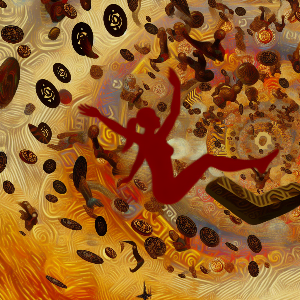 Impact of Falling Dreams Illustration of hitting the ground after a fall, symbolizing impact