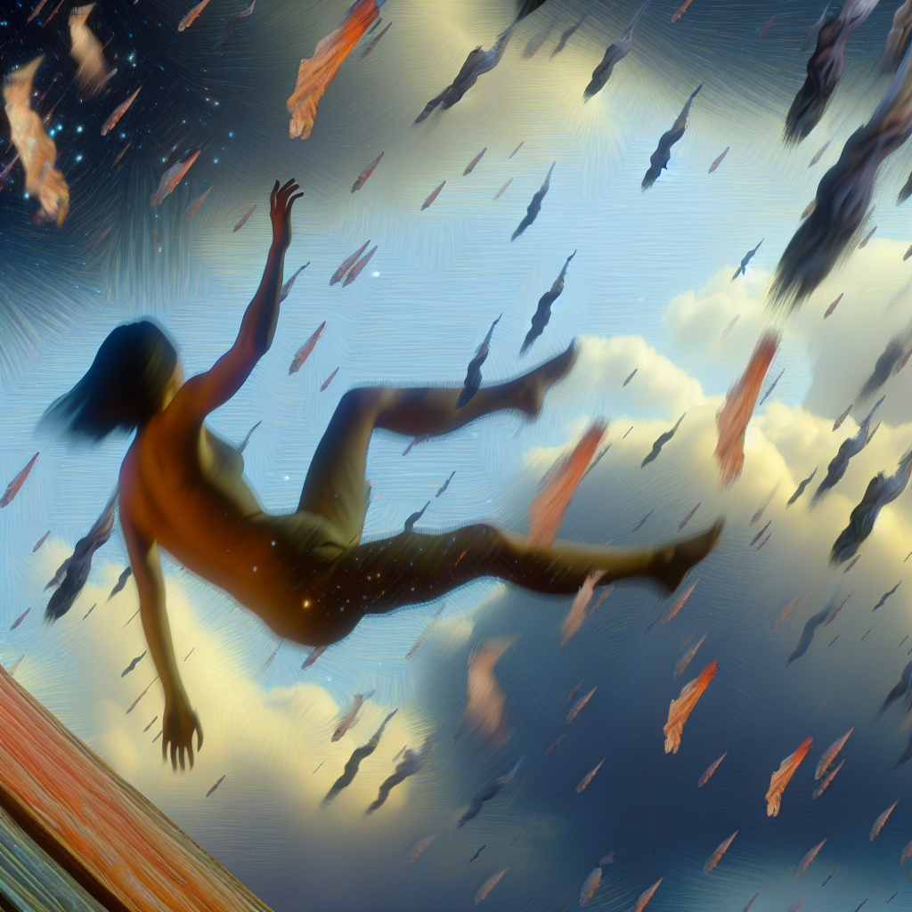 Contemplation After a Fall Scenic depiction of a person contemplating a recent fall in a dream