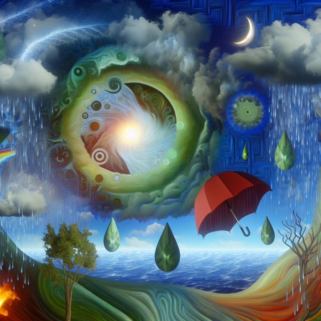 Tranquility through the sound of rain Soft rain falling on a tranquil stream, illustrating spiritual reflection and inner peace.